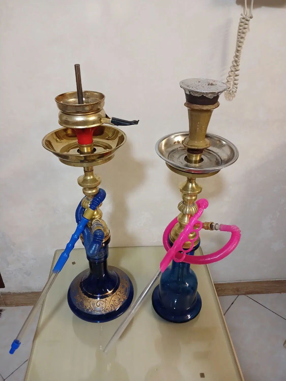 2 عدد قلیان تنه برنجی سالم  و کامل|کلکسیون و سرگرمی|تهران, هفده شهریور|دیوار
