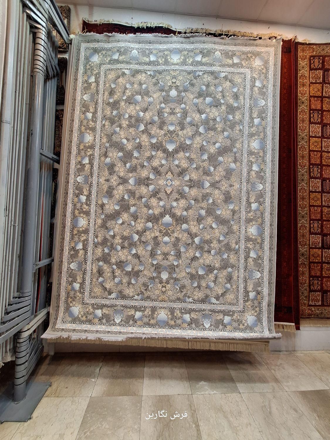 فرش ۹ متری ۱۲۰۰ شانه سبز اکرولیک ۳۶۰۰ کد ۹۰|فرش|مشهد, امیر|دیوار