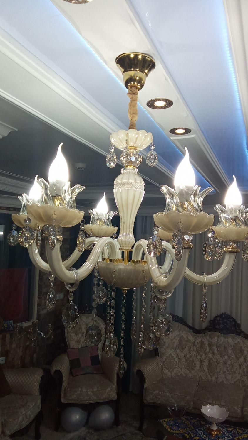 لوستر کریستالی شیک|لوستر و چراغ آویز|قم, زنبیل آباد|دیوار