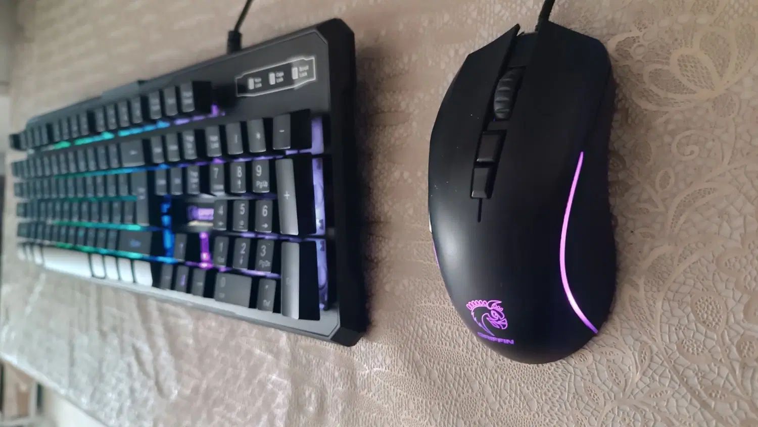 ست موس و کیبورد گیمینگ هیبریدی گرین RGB|قطعات و لوازم جانبی رایانه|تهران, فلاح|دیوار