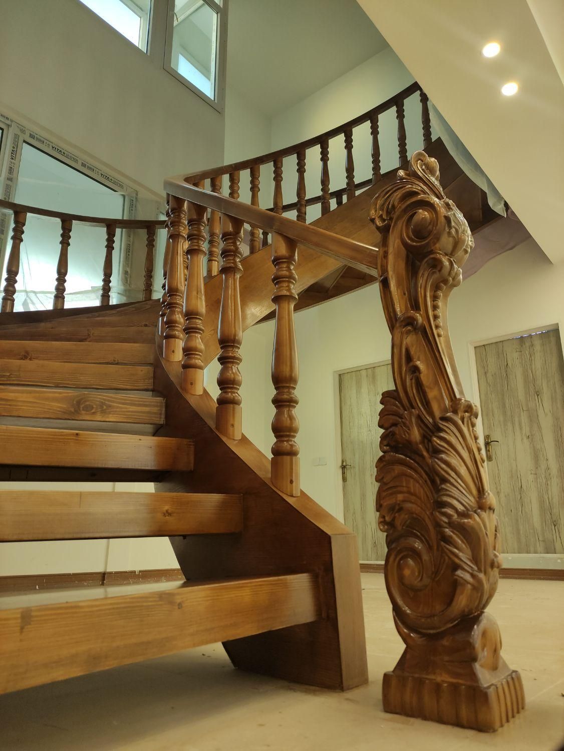 پله دوبلکس چوبی ، نرده چوبی|خدمات پیشه و مهارت|کرمانشاه, |دیوار