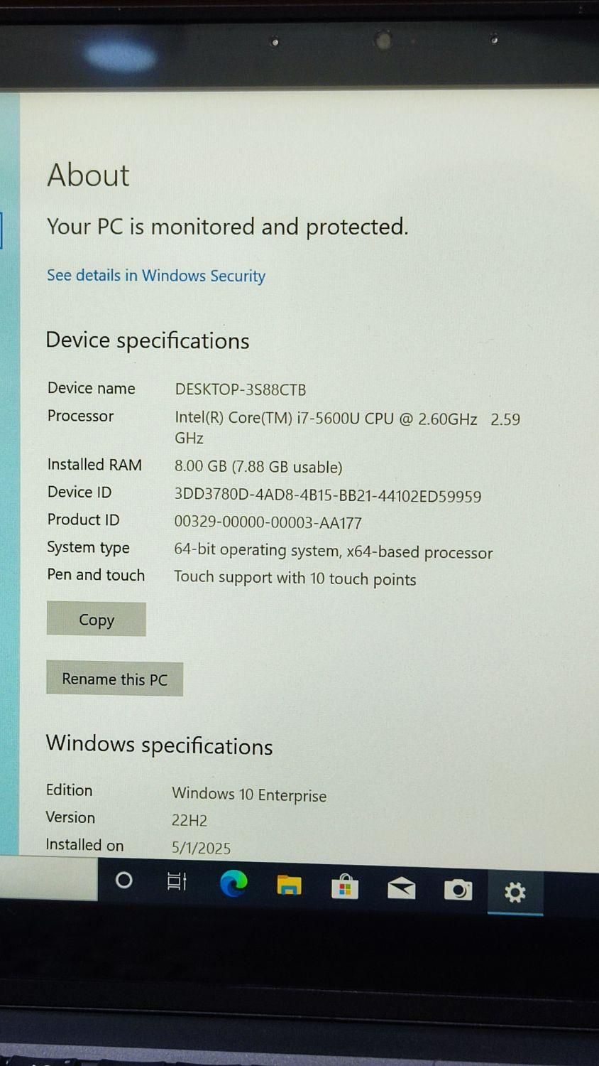 لپتاپLenovo T450 i7 رم8/هارد256ssd/سوپراسلیم|رایانه همراه|تهران, استخر|دیوار