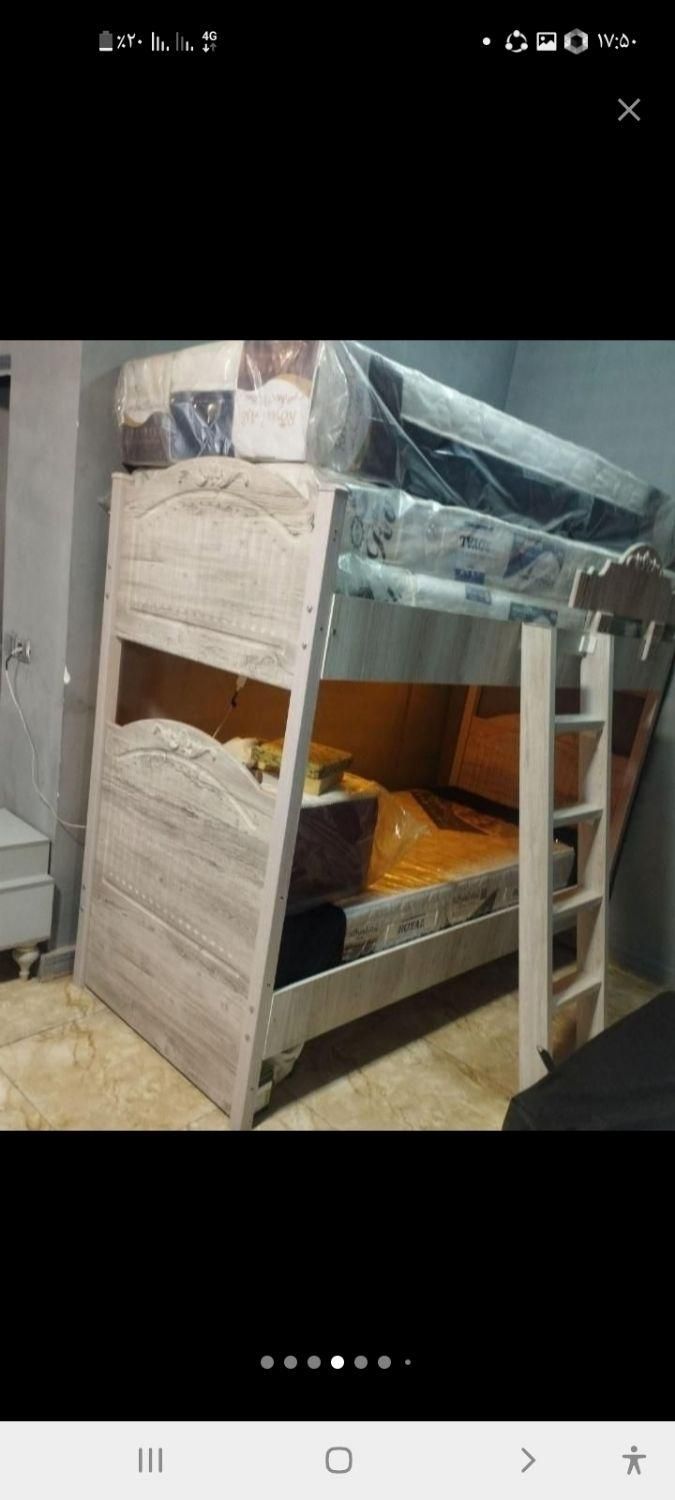 تخت بغل فلزی دوطبقه و تک طبقه|تخت و سرویس خواب|قزوین, |دیوار