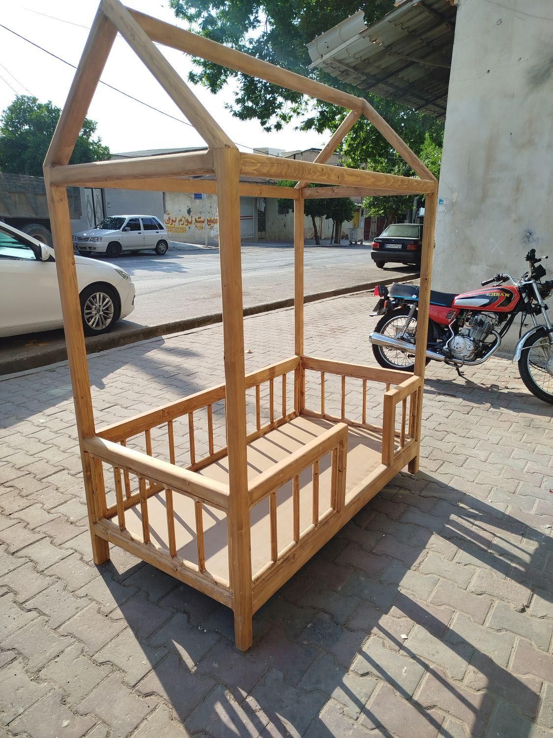 تخت خواب چوبی|تخت و سرویس خواب|گرگان, |دیوار