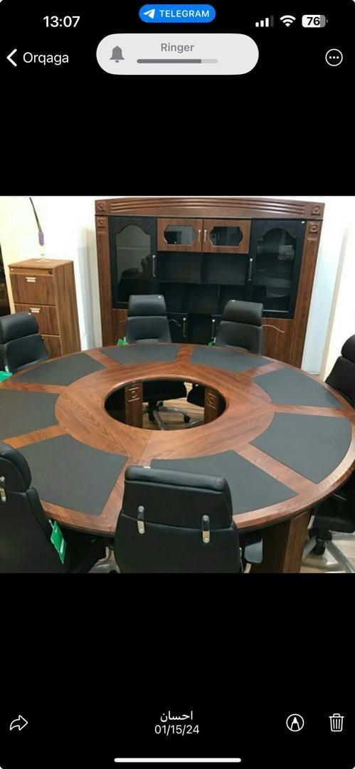 میز کنفرانس گرد تمام وکیوم شرکتی.|مبلمان اداری|تهران, باغ فیض|دیوار