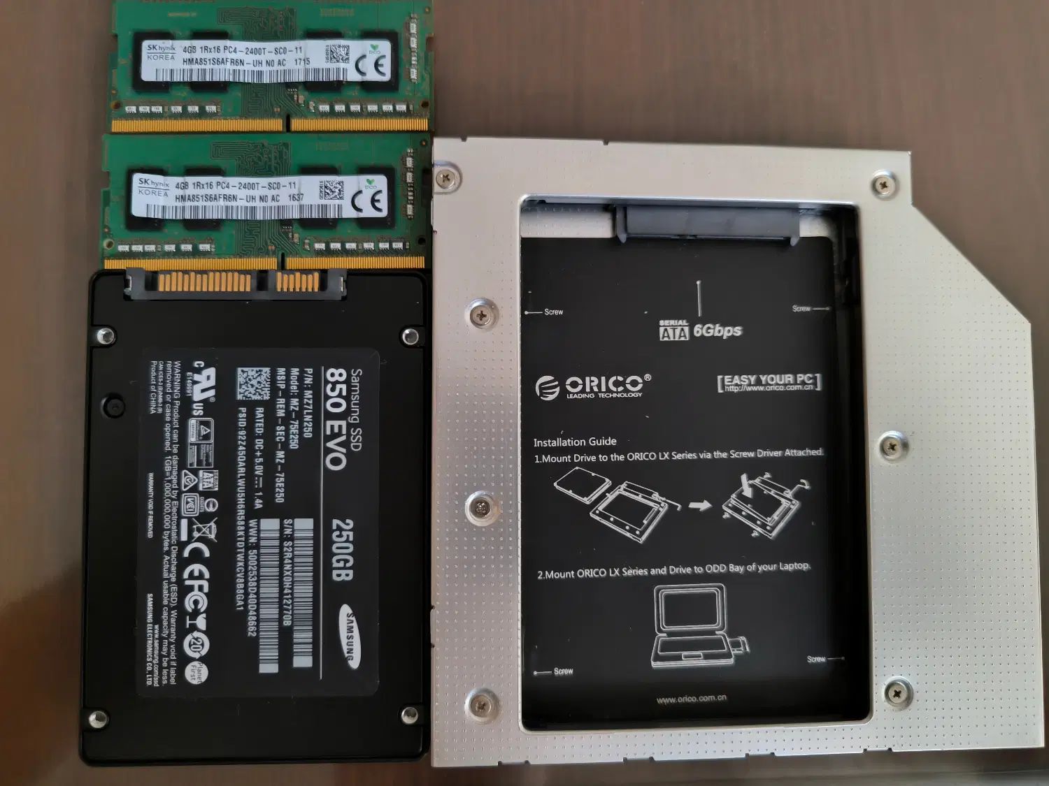 مجموعه SSD samsung evo 850 و دو رم 4 گیگ و کدی|قطعات و لوازم جانبی رایانه|تهران, چیذر|دیوار