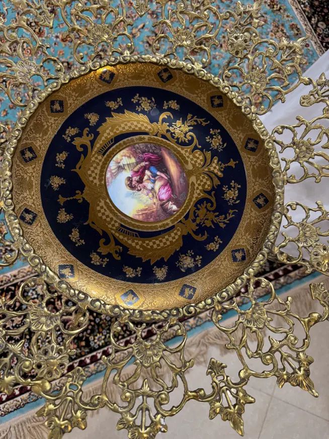 میوه خوری برنج پایه دار کنار سالنی|ظروف سرو و پذیرایی|تهران, مینای شمالی (مخبر)|دیوار