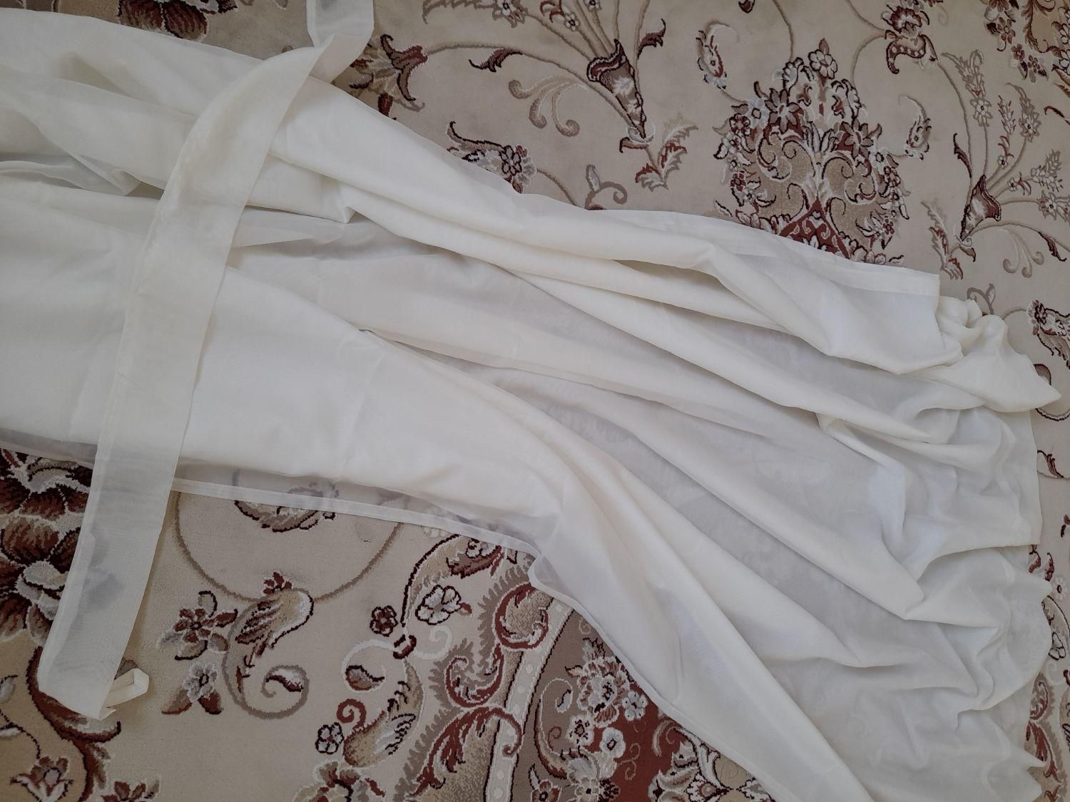 پرده ی حریر ساده پلیسه مخصوص آشپزخانه و اتاق|پرده، رانر، رومیزی|سرپل ذهاب, |دیوار