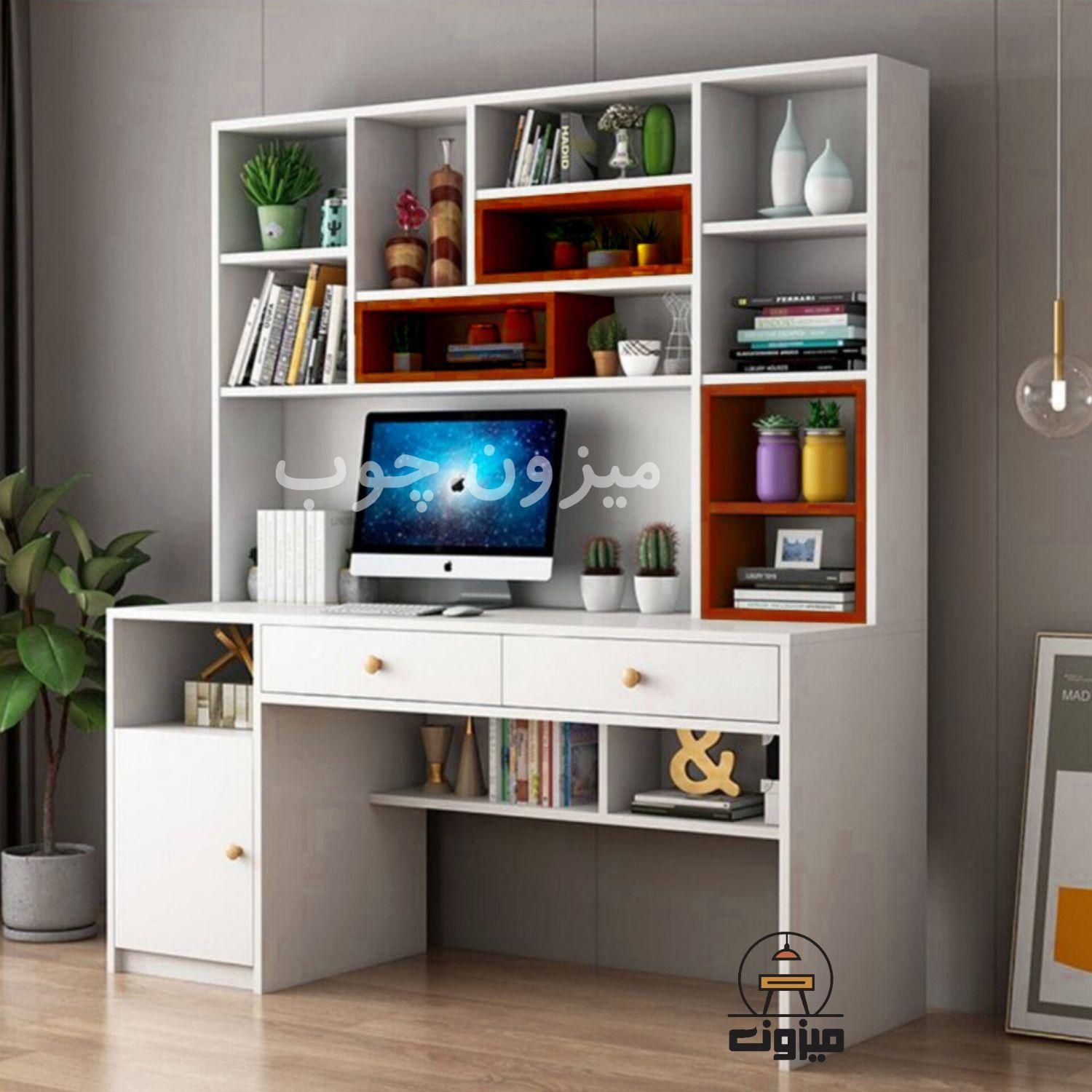 میز تحریر کشو دار مدل گیتی یک سفید|میز تحریر و کامپیوتر|تبریز, |دیوار