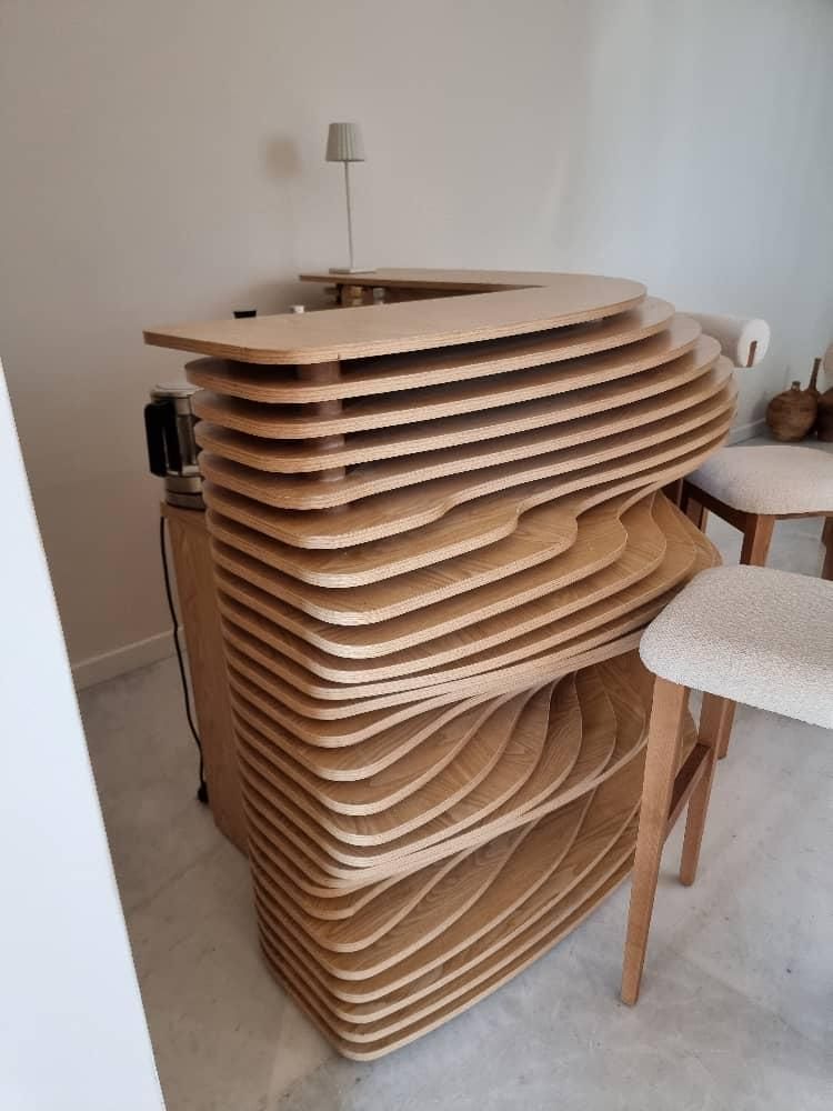 ساخت تخصصی میز بار قوس و ال مدل (کروال)|مبلمان خانگی و میز عسلی|تهران, یافت‌آباد|دیوار