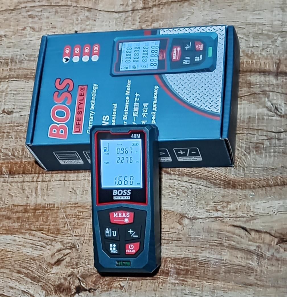 متر لیزری 40متری BOSS اصلی با چندین قابلیت نو نو|ابزارآلات|اراک, |دیوار