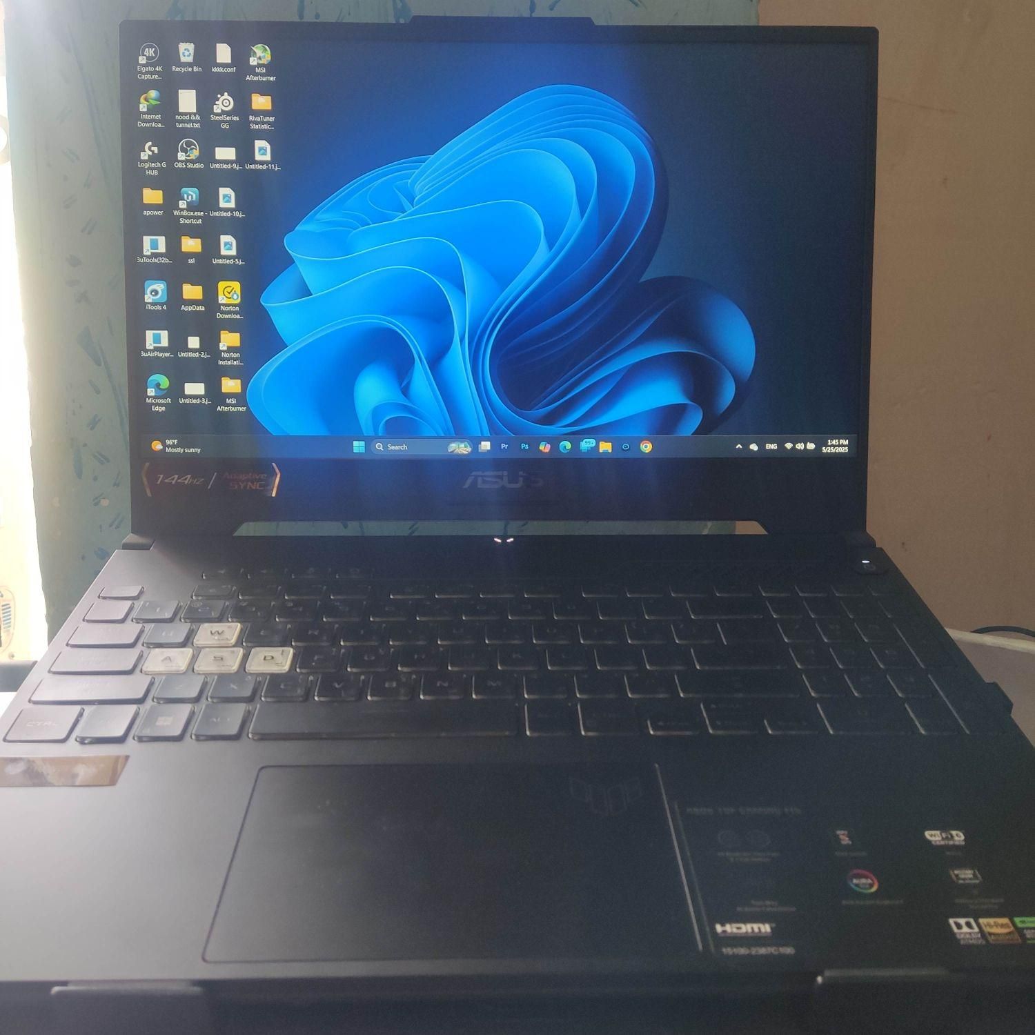 لپتاپ تاف گیمینگ ایسوس Asus مدل fx507zc|رایانه همراه|کرمان, |دیوار