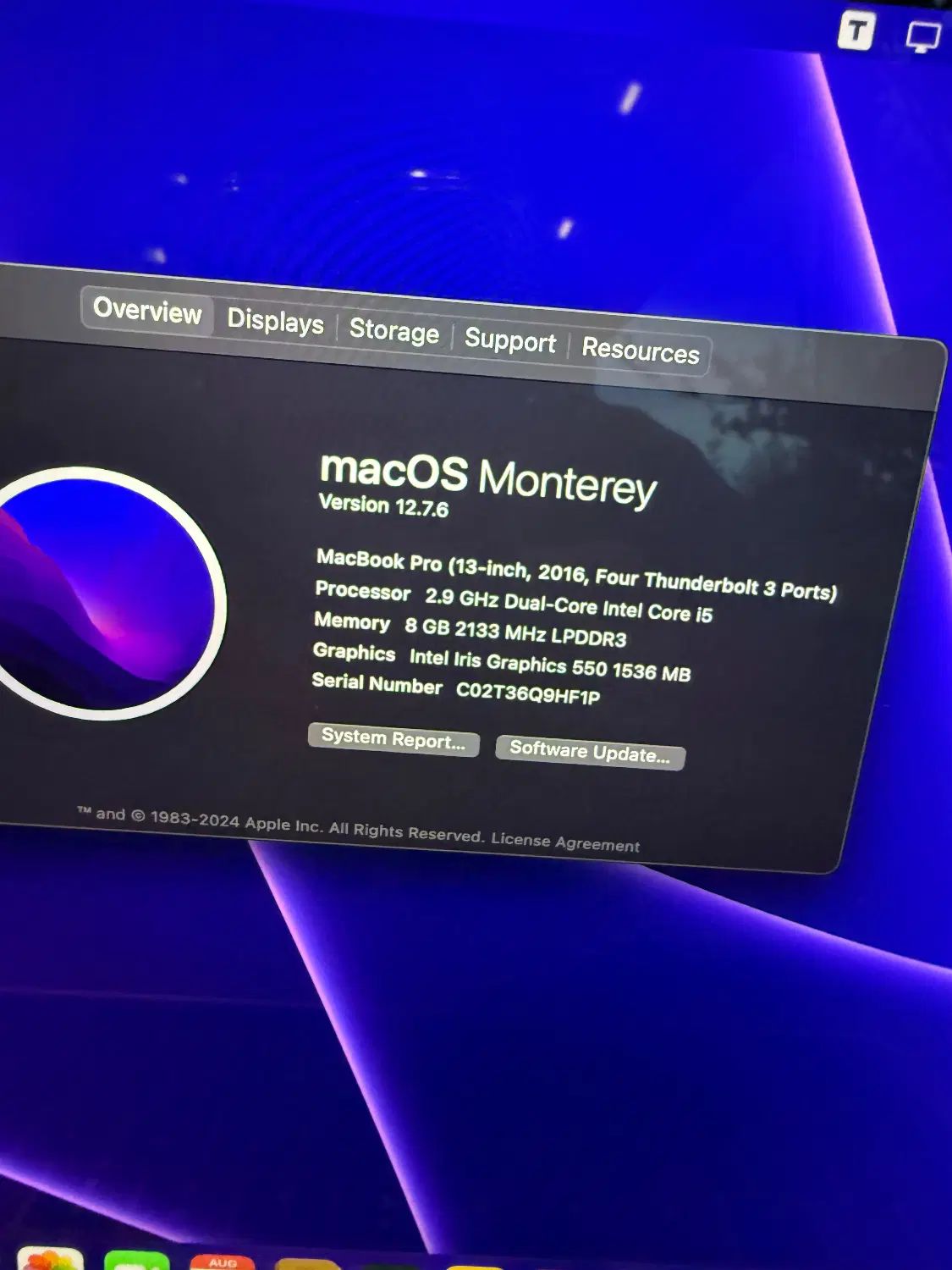 Macbook pro 2016 مک بوک پرو|رایانه همراه|تهران, پاسداران|دیوار