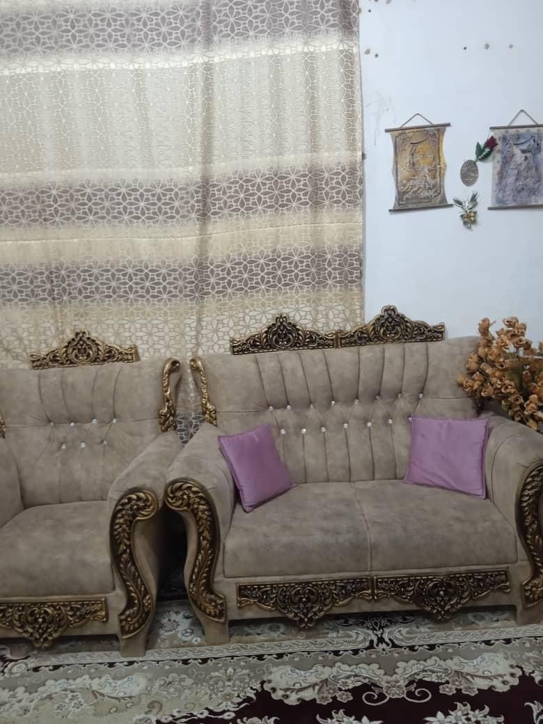 مبل هفت نفره نوع باقیمت 15 میلیون با سه میز عسلی|مبلمان خانگی و میز عسلی|ایرانشهر, |دیوار