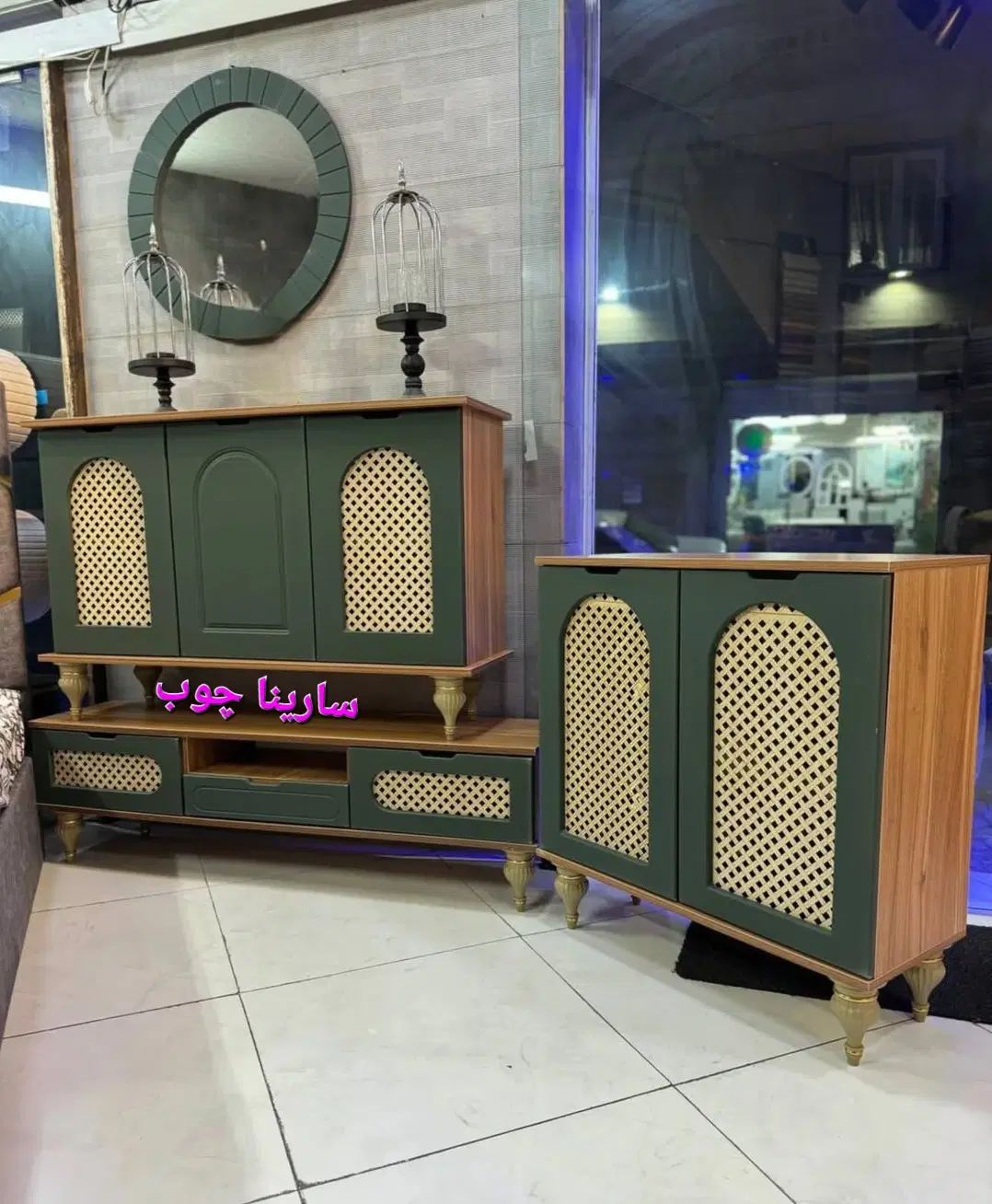 اینه و کنسول / سانا گنبدی / ست کامل|بوفه، ویترین، کنسول|تهران, شهرک ولیعصر شمالی|دیوار
