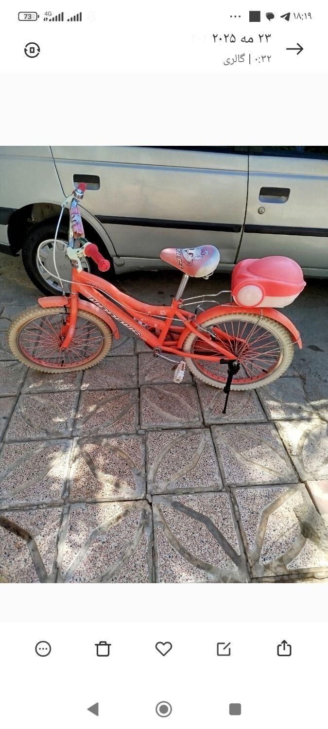 دوچرخه دخترانه سالم وتمیز2میلیون|دوچرخه، اسکیت، اسکوتر|سلماس, |دیوار