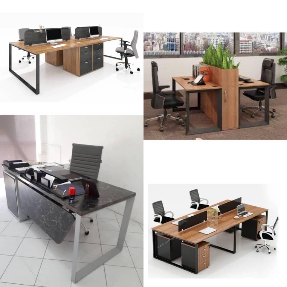 میز فلزی اداری مثلثی گروهی و صندلی|دفتر کار|تهران, شهرک ولیعصر شمالی|دیوار