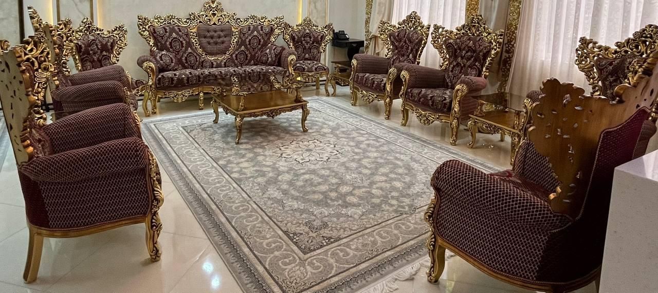 مبل سلطنتی ۱۱ نفره چوب راش|مبلمان خانگی و میز عسلی|تهران, مرزداران|دیوار