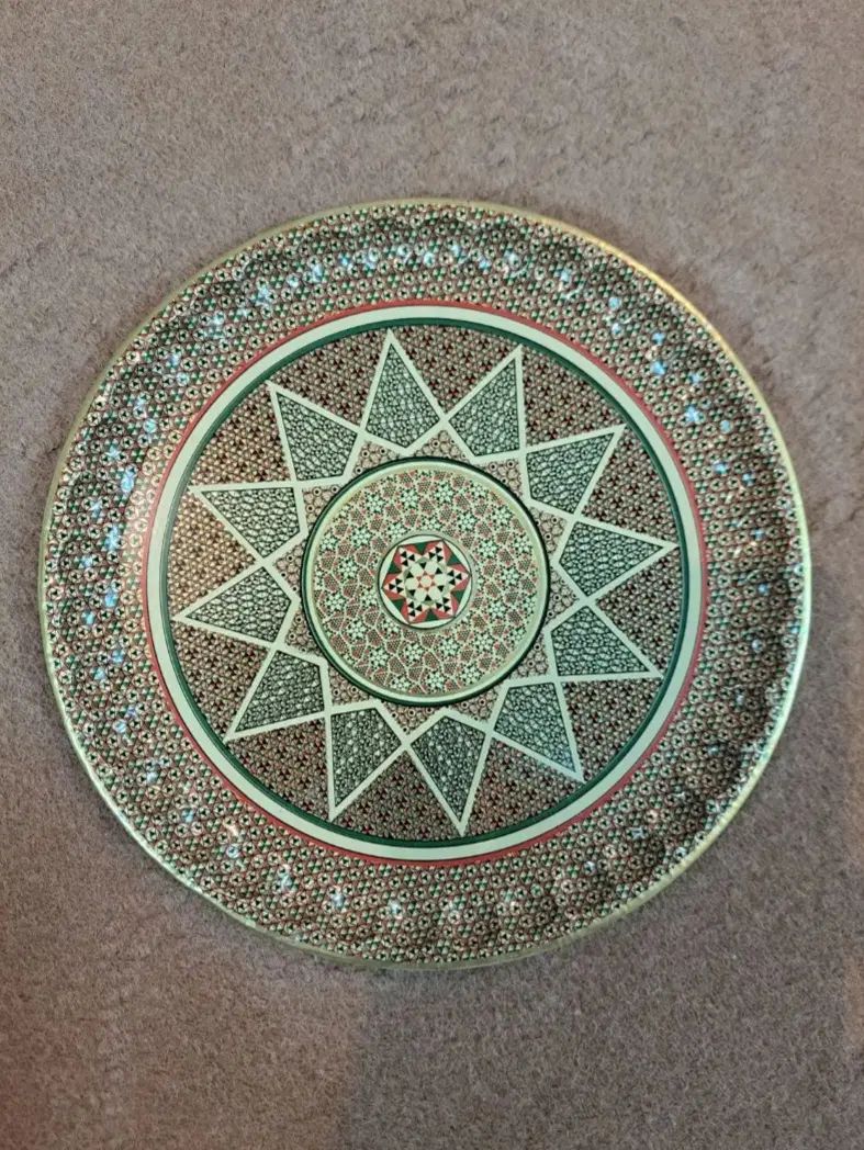 سینی فلزی طرح خاتم مناسب سوغات،پذیرایی،هدیه،زعفران|صنایع دستی و سایر لوازم تزئینی|مشهد, وکیل‌آباد|دیوار