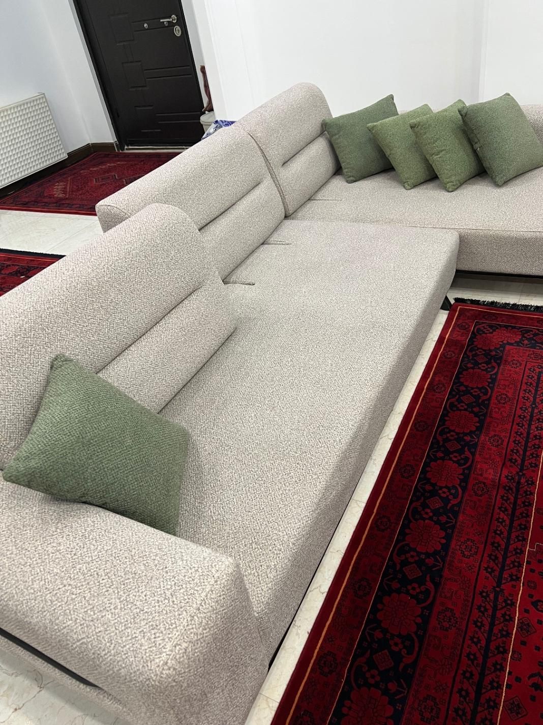 مبلمان ۸ نفره تخت شو|مبلمان خانگی و میز عسلی|یزد, |دیوار