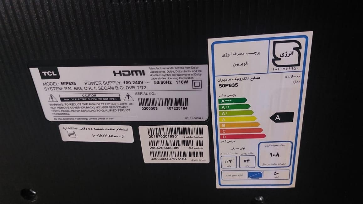 تلویزیون 50 اینچ UHD اسمارت TCL|تلویزیون و پروژکتور|تهران, اوقاف|دیوار