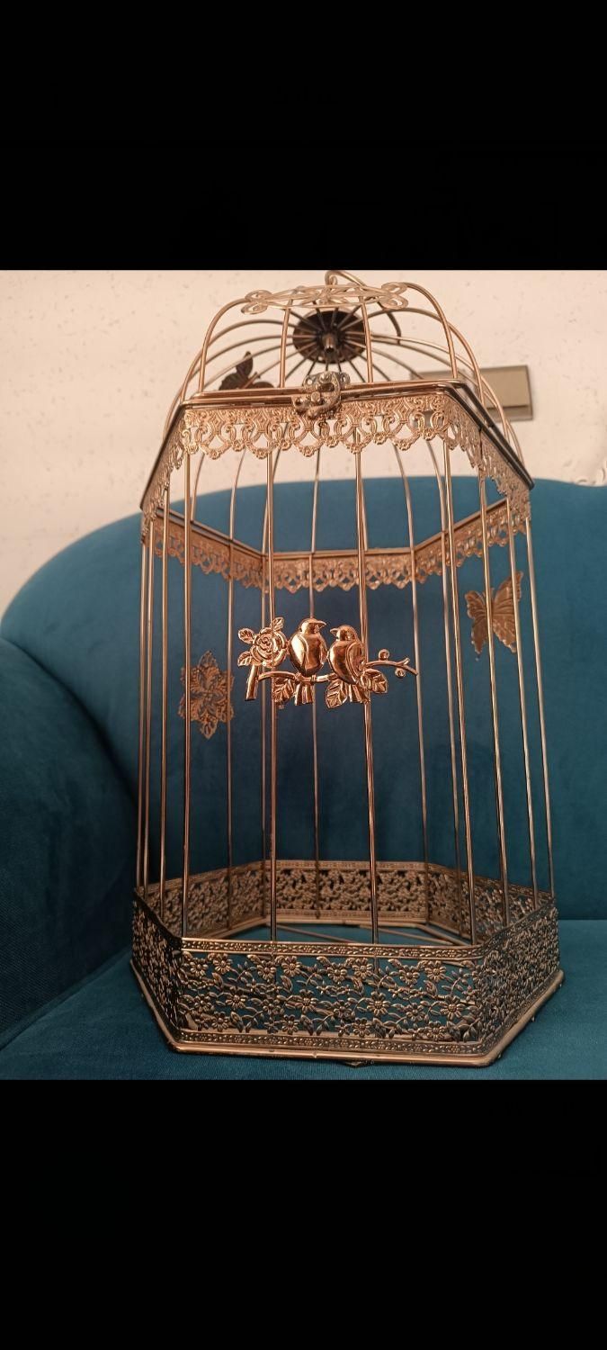 قفس تزیینی دکوری رنگ مسی برای گل عروسک کادو...|صنایع دستی و سایر لوازم تزئینی|اصفهان, شاهزید|دیوار