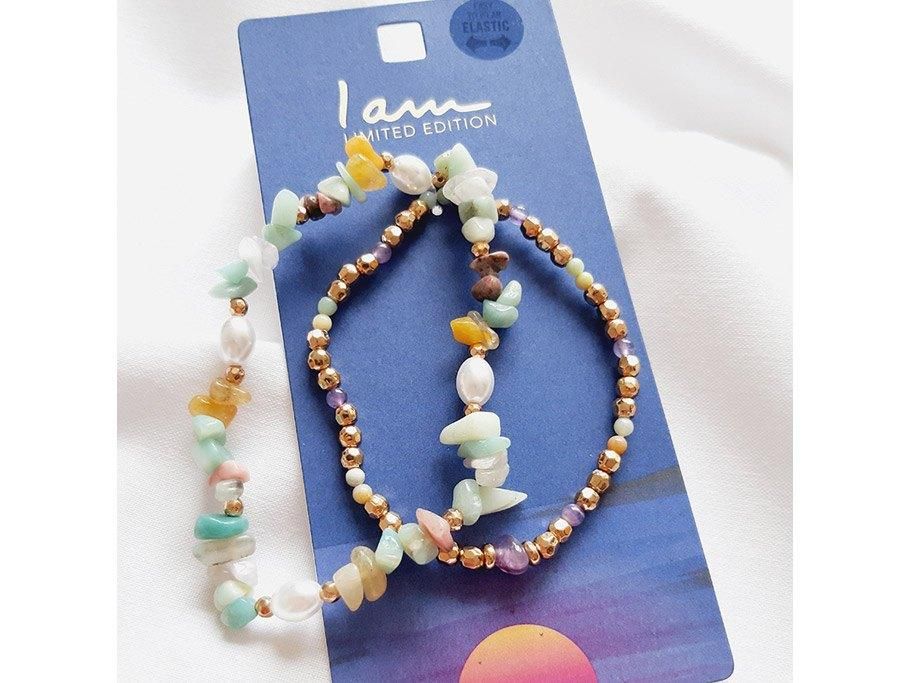 دستبند کشی دو تایی سنگی چند رنگ|بدلیجات|تبریز, |دیوار