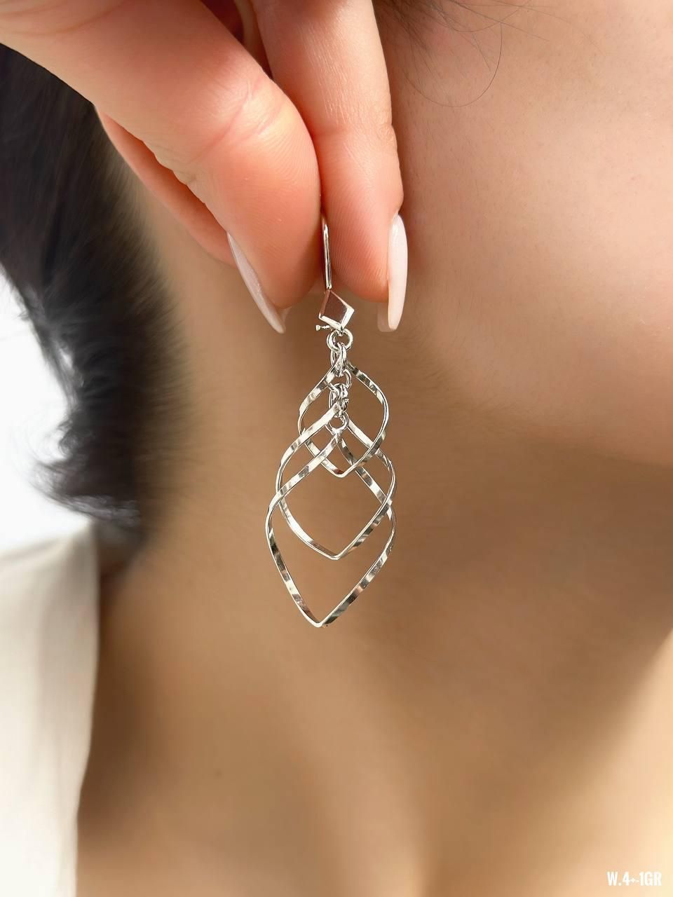 گوشواره تراش نقره آبکاری نانو طلا کد 07849|بدلیجات|تبریز, |دیوار