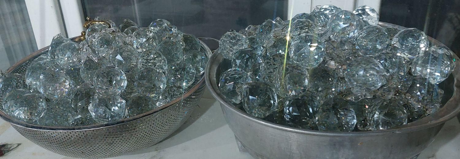 گوی لوستر و ریسه کریستالی لوستر|لوستر و چراغ آویز|تهران, دولت‌آباد|دیوار
