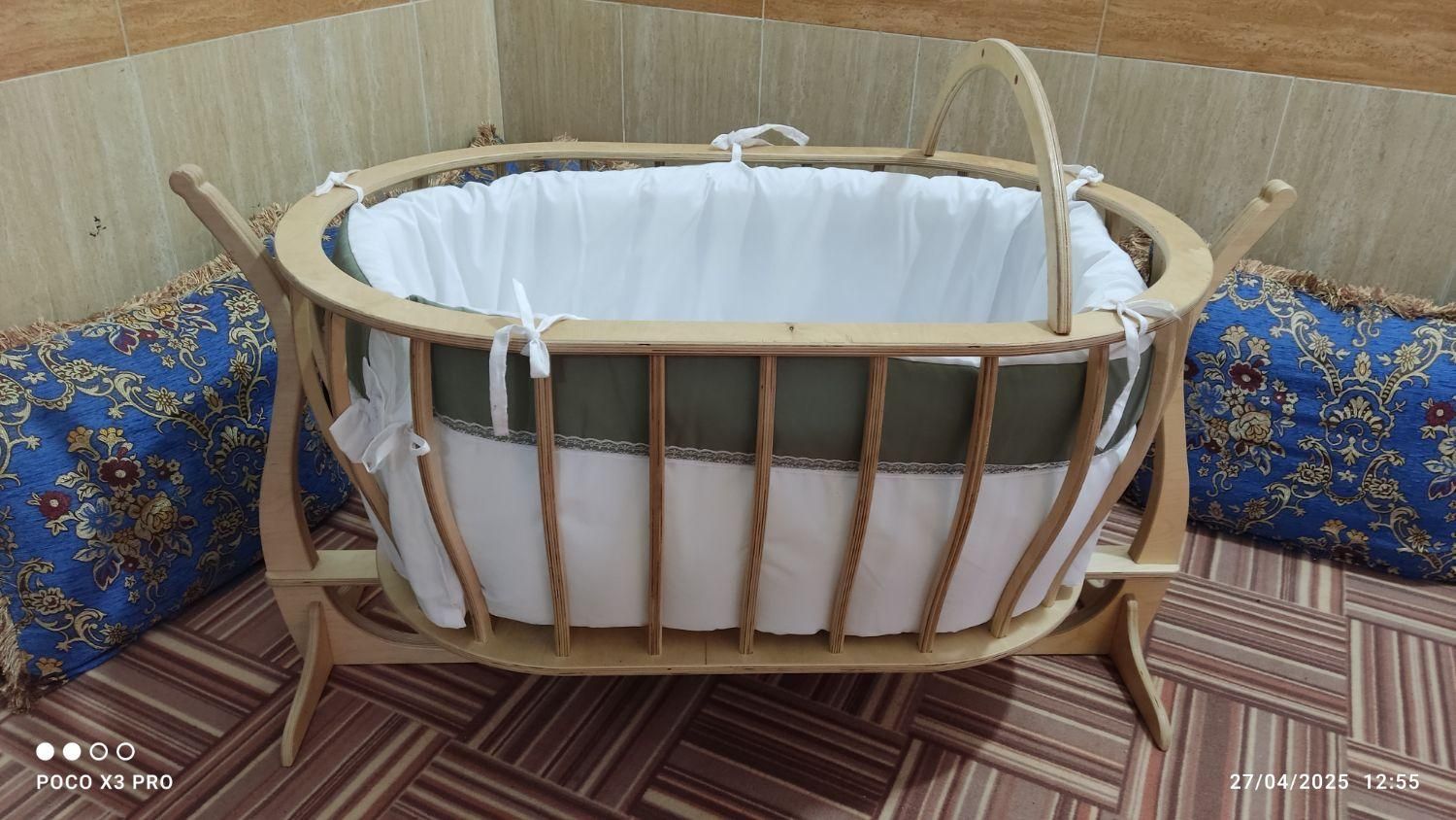 گهواره نوزادی چوبی|تخت و سرویس خواب|بندرعباس, |دیوار