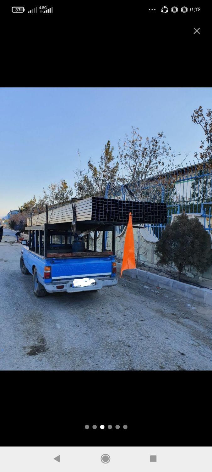 نیسان بار آهن کش با سیم بکسل 4 عدد تیرچه ورق لوله|خدمات حمل و نقل|مشهد, توس (بلوار توس)|دیوار