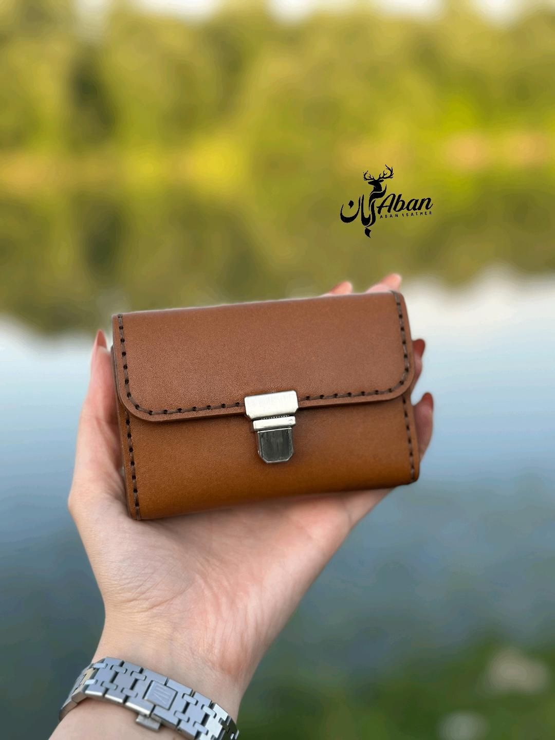 کیف کارت با چرم طبیعی دست دوز|کیف، کفش، کمربند|رشت, استقامت ۱|دیوار