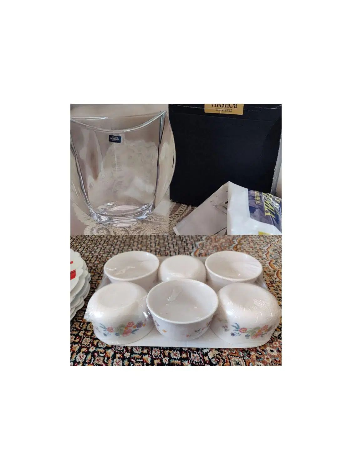 میوه خوری گلدان کریستال بوهمیا چک ارکوپال ویکتوریا|ظروف سرو و پذیرایی|تبریز, |دیوار