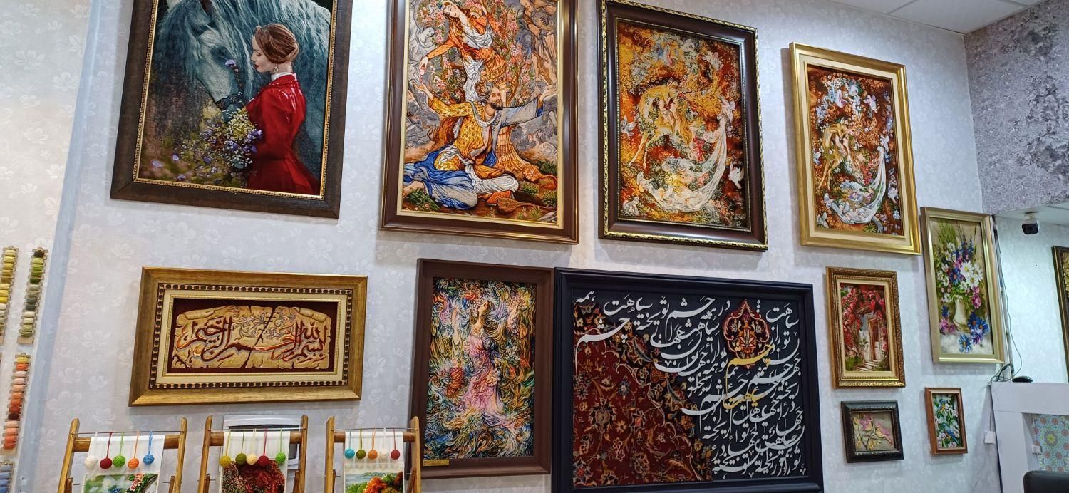 نخ و نقشه تابلوفرش|تابلو فرش|مشهد, کوه سنگی|دیوار