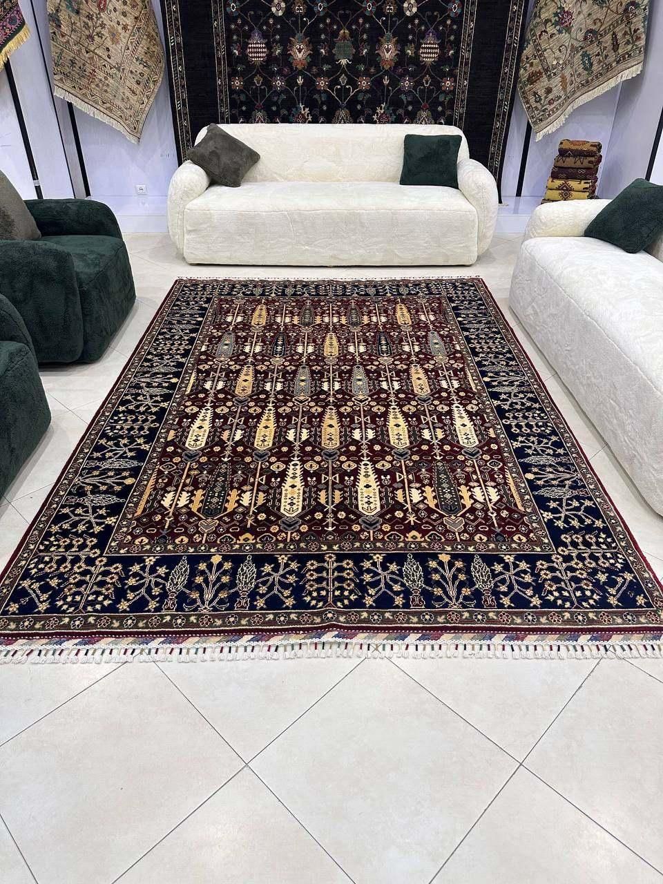 فرش دستبافت تمام کرک نقش سروی/اقساط بدون بهره|فرش|مشهد, هنرستان|دیوار