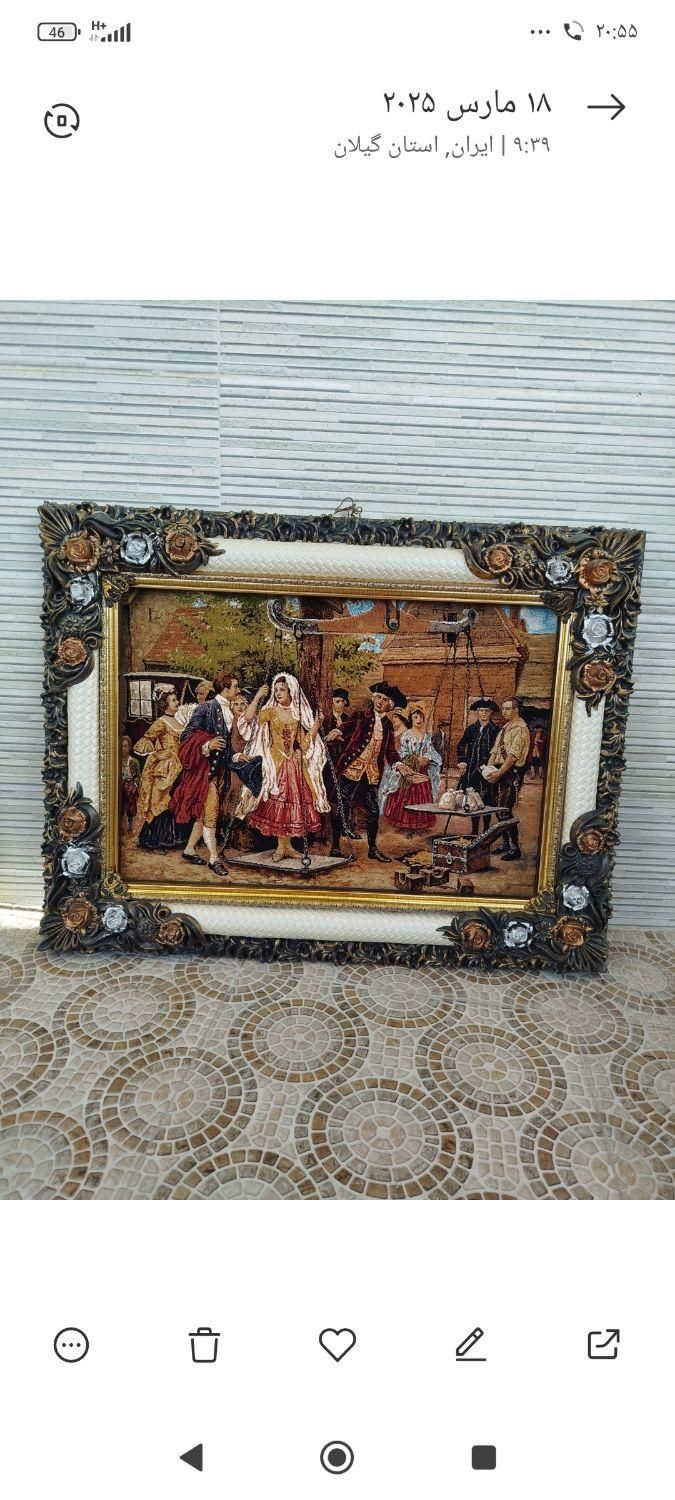 دوعدد تابلو فرش بزرگ در حد نو|تابلو فرش|کیلان, |دیوار