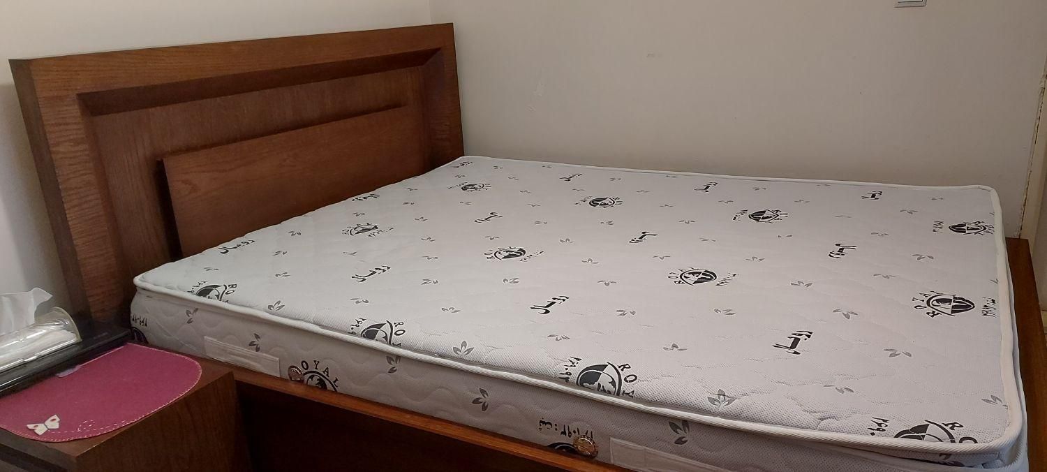 تختخواب دو نفره چوبی ، تشک طبی اصل رویال|تخت و سرویس خواب|تهران, شهرک چیتگر|دیوار