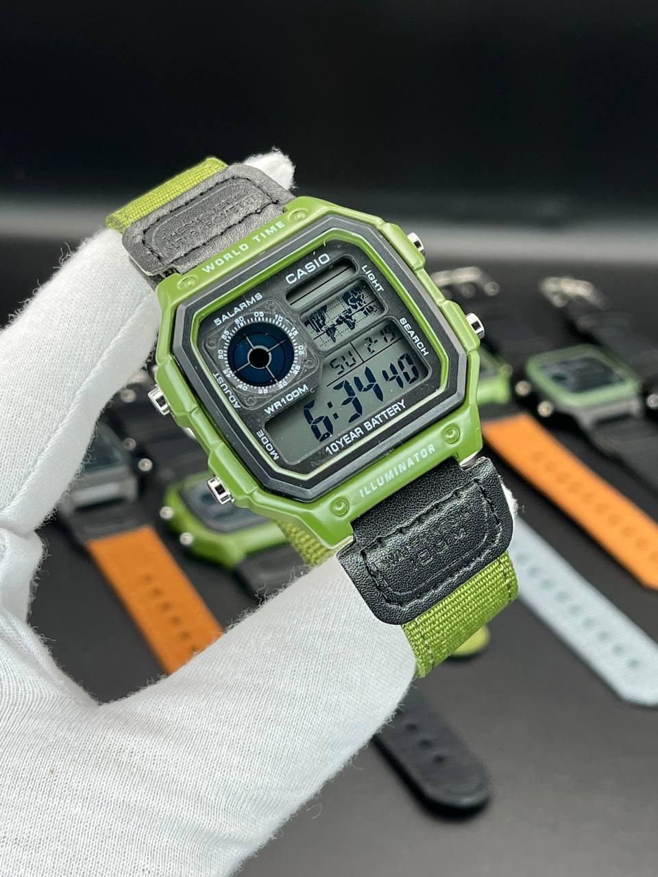 ساعت مچی casio جهان نما اصل ژاپن بند برزنتی|ساعت|همدان, |دیوار