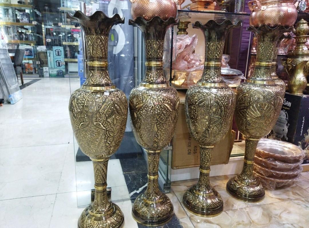 گلدان برنجی ۹۵سانت وارداتی|صنایع دستی و سایر لوازم تزئینی|تهران, شوش|دیوار