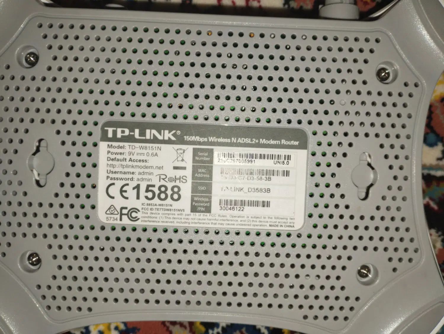 مودم TpLINK یک شاخه ADSL|مودم و تجهیزات شبکه|اصفهان, شیخ اشراق|دیوار