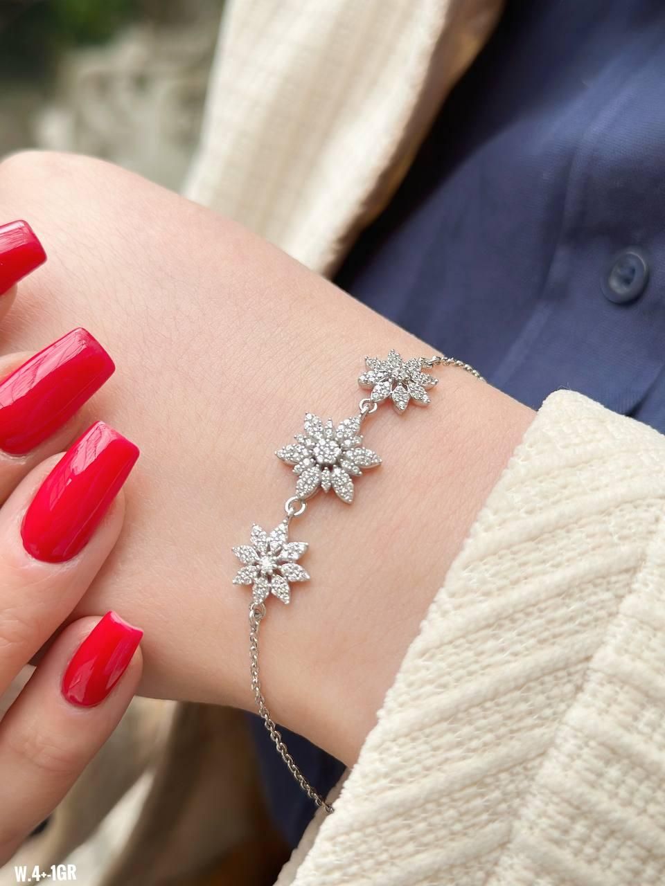 دستبند نقره برگ کدtea045 گالری رزگلد فلکه دانشگاه|بدلیجات|تبریز, |دیوار