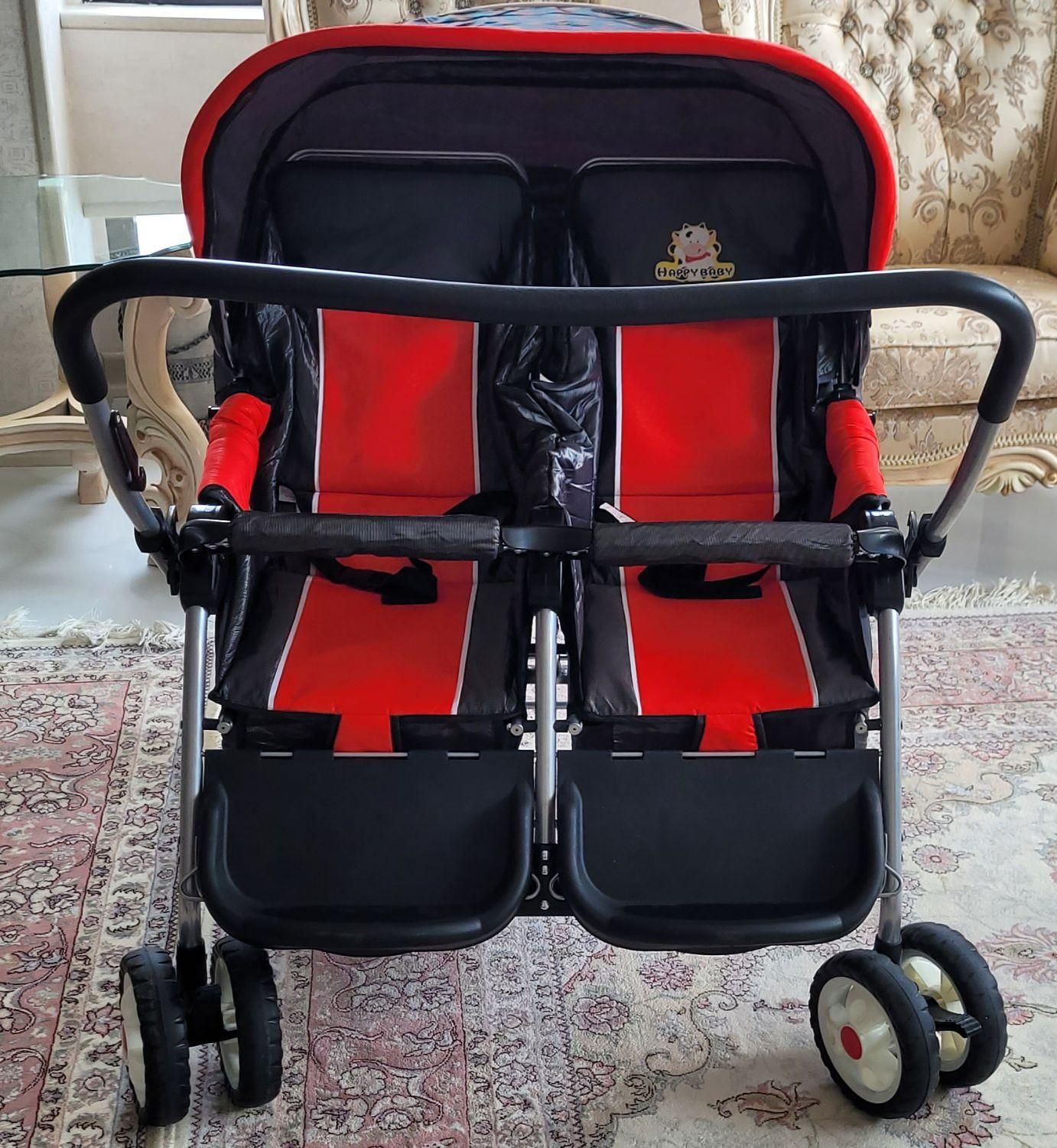 کالسکه دو قلو،مارک هپی بیبی|کالسکه و لوازم جانبی|شهرکرد, |دیوار