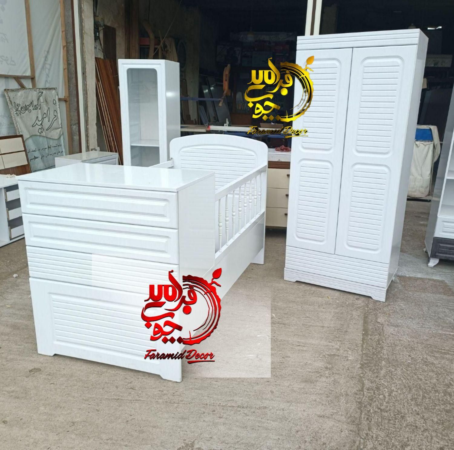 سرویس  تخت کمد سیسمونی کودک زیبا جدید**|تخت و سرویس خواب|رشت, استقامت ۲|دیوار