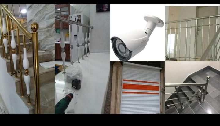 نصب و تعمیر دوربین کرکره نرده استیل شیشه سکوریت|خدمات پیشه و مهارت|بروجرد, |دیوار