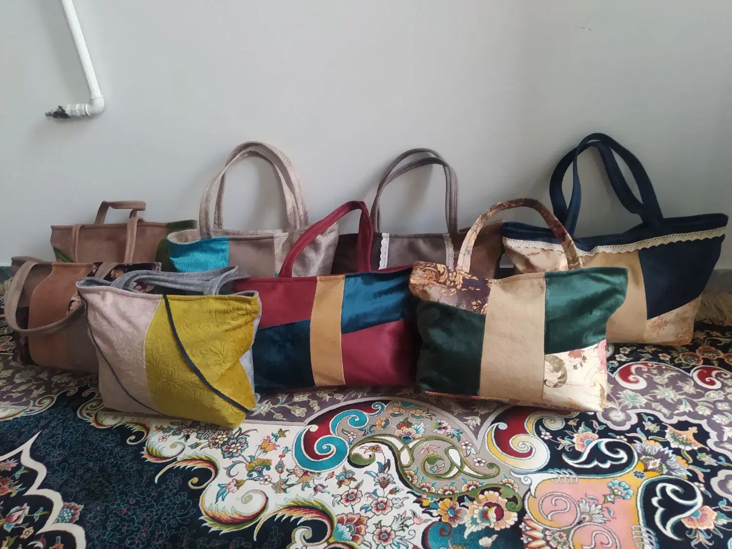 کیف زنانه پارچه‌ای استر دار بزرگ ۴۰۰وکوچک ۳۵۰کیف ج|کیف، کفش، کمربند|مرودشت, فاز اول شهرک فرهنگیان|دیوار