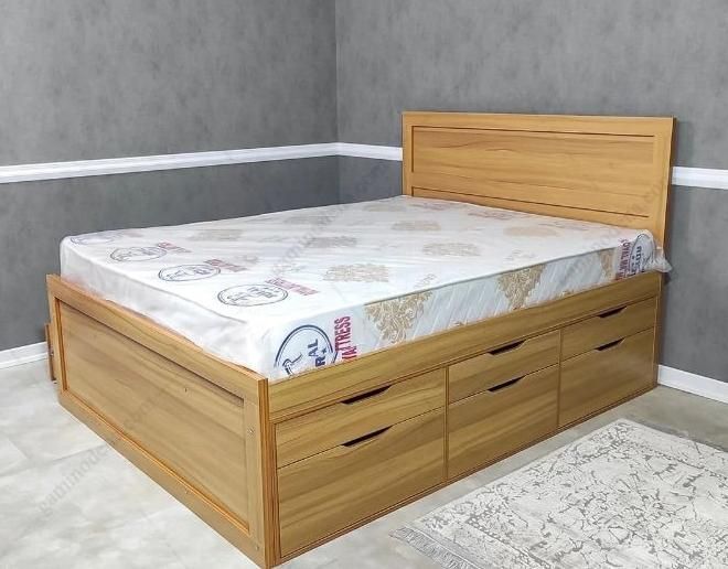 تخت خواب دونفره مدل درسا 6 کشو|تخت و سرویس خواب|همدان, |دیوار