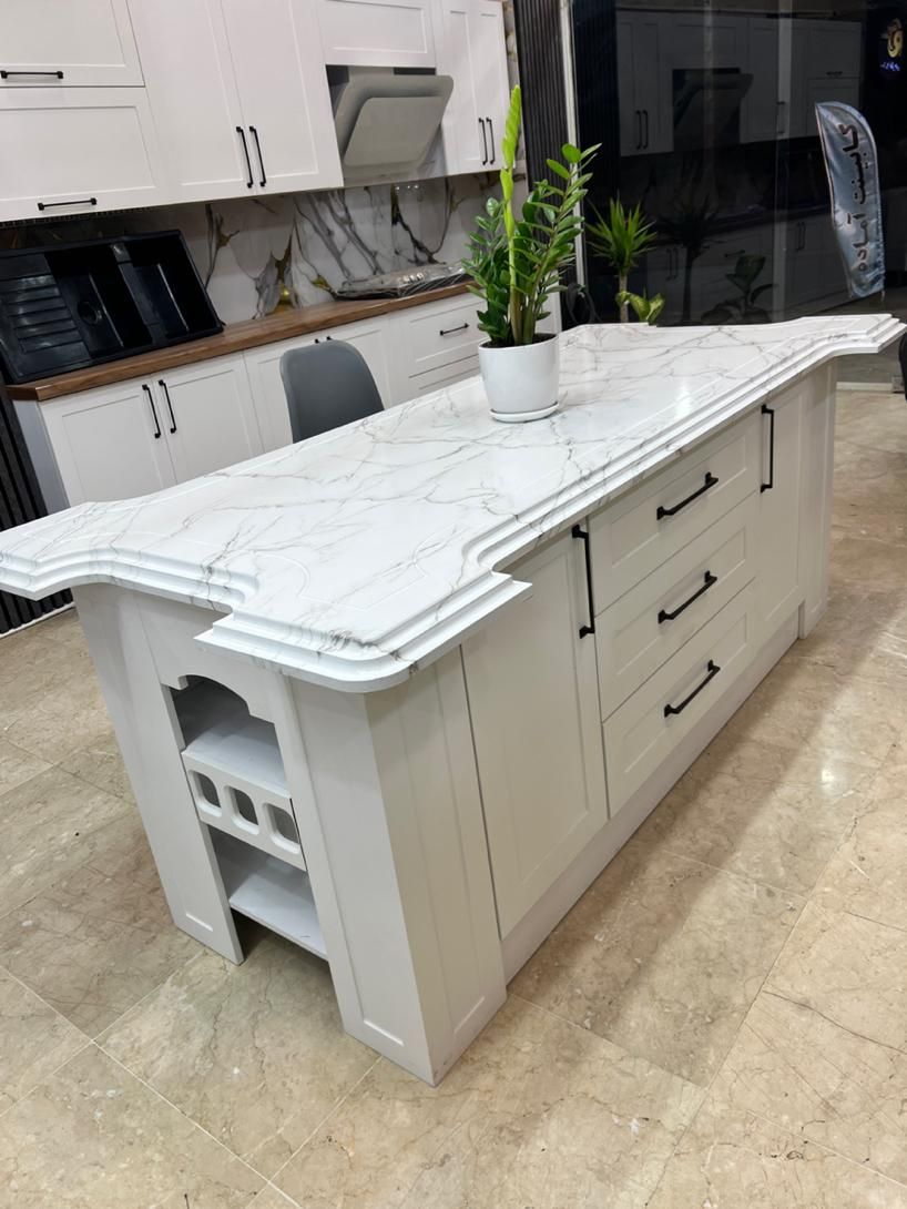 جزیره ۲ متری سفید سوپرمات میزناهارخوری و کابینت|مصالح و تجهیزات ساختمان|شهریار, شهریار|دیوار