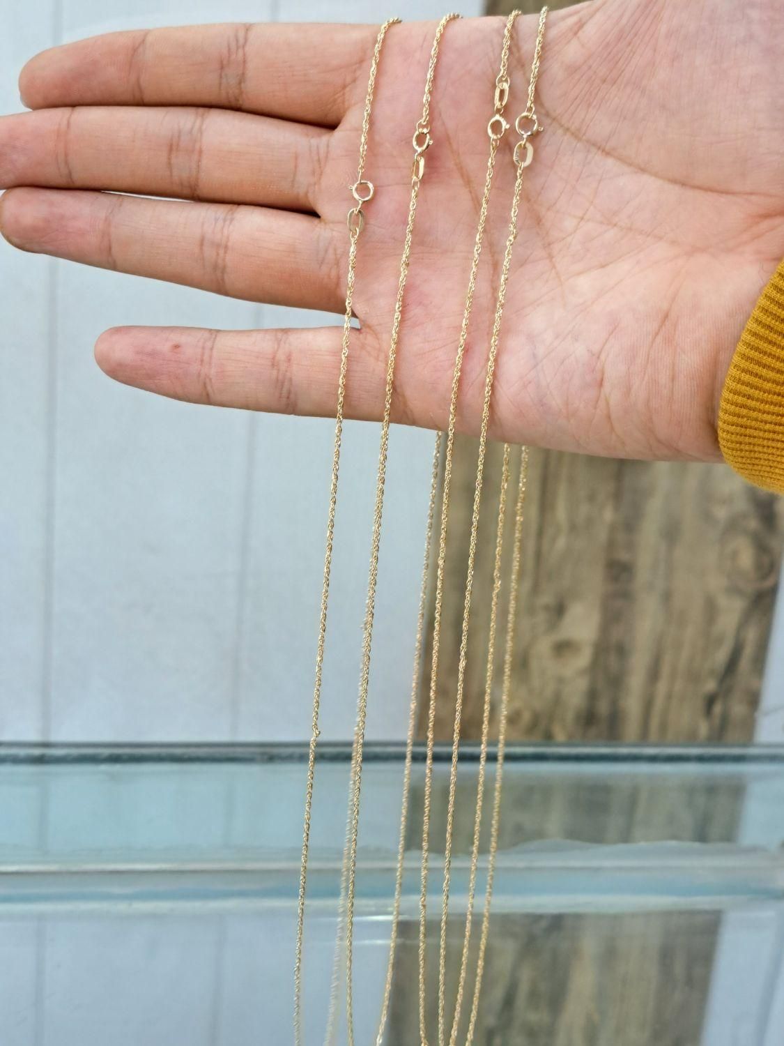 زنجیر طنابی 1 گرمی|جواهرات|قم, نیروگاه|دیوار