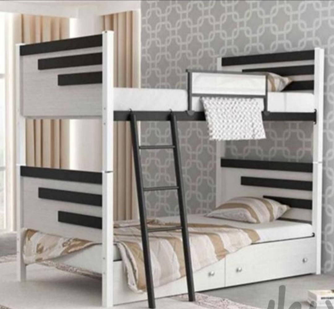 تخت خواب دوطبقه فلزی ..(سه خط) خسروی|تخت و سرویس خواب|مشهد, ایثارگران|دیوار