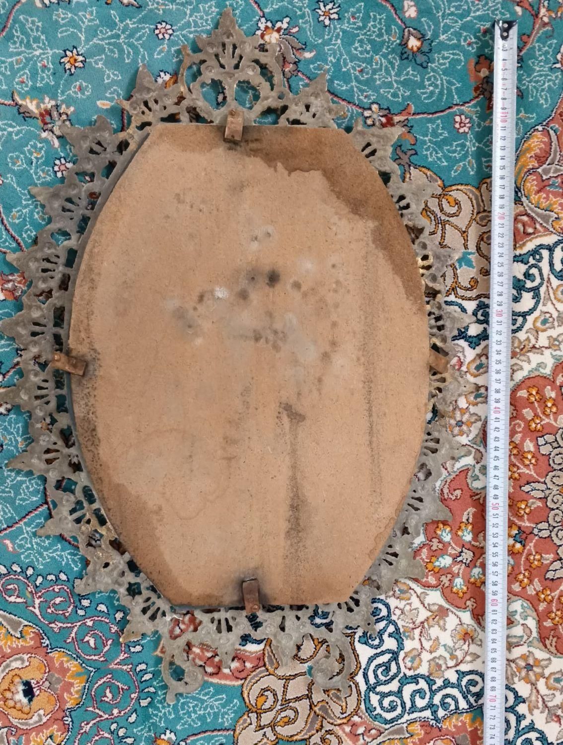 آینه قدیمی دور برنجی|کلکسیون اشیاء عتیقه|قم, گلزار|دیوار